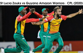 St Lucia Zouks vs Guyana Amazon Warriors